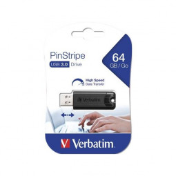 Verbatim 64GB Pinstripe USB3.0 Black
