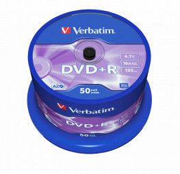 Verbatim DVD-R 4,7Gb 16x Hengeres 50db/csomag (50-es címke)