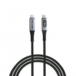 Verbatim Sync & Charge USB4 with Power Display USB-C/USB-C 240W Cable 1,2m Black