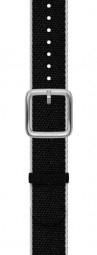 Withings Recycled Woven PET Wristband 18mm Black, White & Silver
