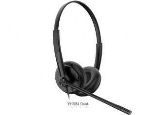 Yealink YHS34 Dual Headset with QD to RJ Port Black
