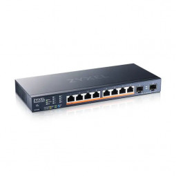 ZyXEL XMG1915-10EP 8-Port Multi-Gig 2.5G Cloud/Smart Managed PoE++ Switch @130W | with 8 x PoE++(60W)| 2 x 10G SFP+ |desktop or wall mount